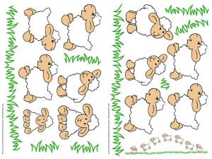 Наклейка Прыгающие овечки 74300