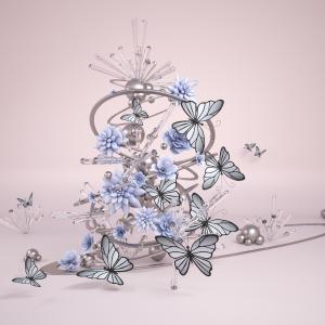 Цветы и бабочки 5-251