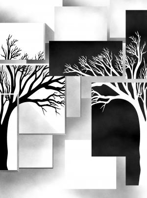 Деревья, 3D панели 24173-ML