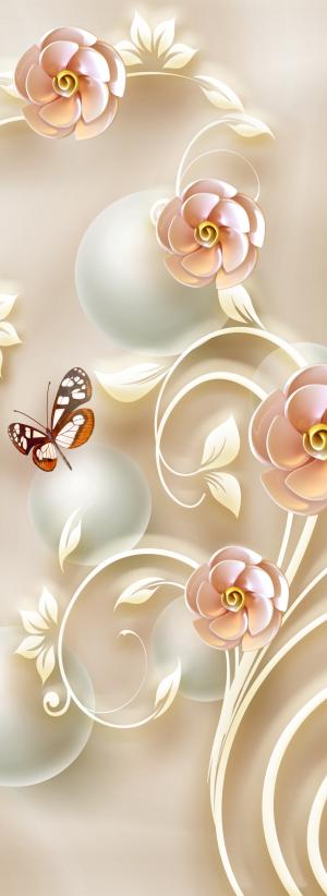 Цветы и бабочки 6286-M