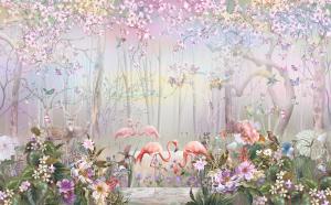 Фламинго в весеннем саду 8178-М